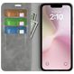 Mobigear Retro Slim iPhone 16e Hoesje Bookcase Portemonnee - Grijs