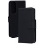 Mobiparts Wallet Samsung Galaxy S25 Edge Hoesje Echt Leer Bookcase Portemonnee - Zwart