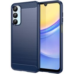 Mobigear Brushed Slim Samsung Galaxy A56 Hoesje Flexibel TPU Backcover - Blauw