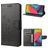 Mobigear Flowers Samsung Galaxy M53 Hoesje Bookcase Portemonnee - Zwart