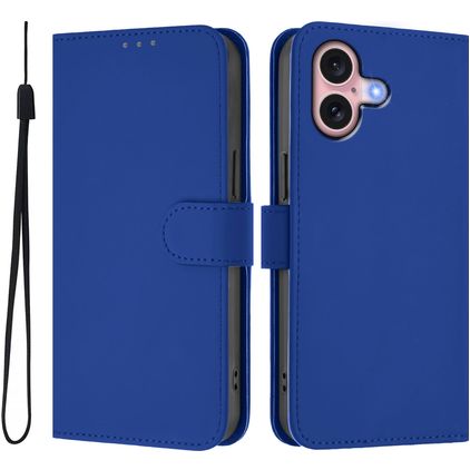 Mobigear Urban Wallet iPhone 16 Hoesje Bookcase Portemonnee - Donkerblauw
