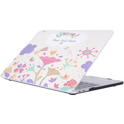 Mobigear Flowers MacBook Pro 15 Inch (2016-2019) Hoes Hardshell Laptopcover MacBook Case - Model 29 - Model A1707 / A1990