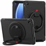 Mobigear RingGuard Samsung Galaxy Tab A9 Plus (2023) Hoes Hard Kunststof,Siliconen Backcover + Standaard - Zwart