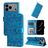 Mobigear Sunflower iPhone 17 Pro Max Hoesje Bookcase Portemonnee - Blauw