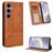 Mobigear Sensation Samsung Galaxy S25 FE Hoesje Bookcase Portemonnee - Bruin
