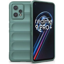 Mobigear Bumpy Realme 9 Pro Plus Hoesje Flexibel TPU Backcover - Groen