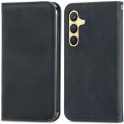 Mobigear Retro Slim Samsung Galaxy S25 Hoesje Bookcase Portemonnee - Zwart