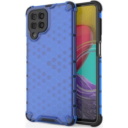 Mobigear Honeycomb Samsung Galaxy M53 Hoesje Hardcase Backcover Shockproof - Blauw