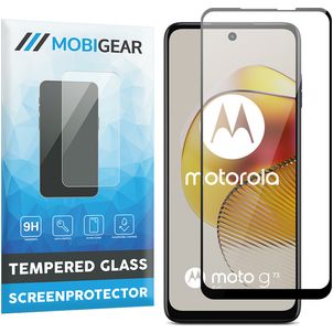 Mobigear Premium Motorola Moto G73 5G Glazen Screenprotector - Case Friendly - Zwart