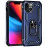 Mobigear Armor Ring iPhone 13 Hoesje Hardcase Backcover Shockproof met Ringhouder - Blauw