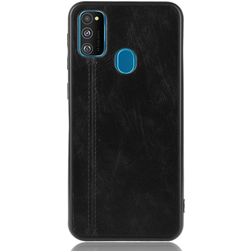 Mobigear Stitch Samsung Galaxy M21 Hoesje Backcover - Zwart