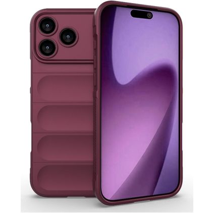 Mobigear Bumpy iPhone 18 Pro Max Hoesje Flexibel TPU Backcover - Wine Red