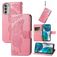 Mobigear Butterfly Motorola Moto G52 Hoesje Bookcase Portemonnee - Roze