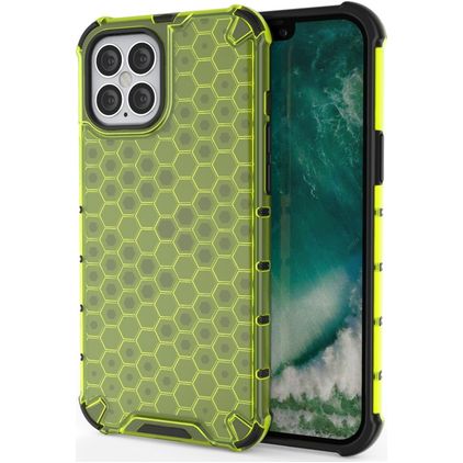 Mobigear Honeycomb iPhone 12 Mini Hoesje Hardcase Backcover Shockproof - Groen