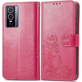 Mobigear Clover Vivo Y76 Hoesje Bookcase Portemonnee - Magenta