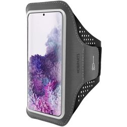 Mobiparts Comfort Fit Telefoonhouder Hardlopen Samsung Galaxy S20 Plus Sport Hoesje Neopreen Sportarmband - Zwart