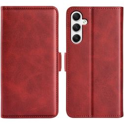 Mobigear Slim Magnet Samsung Galaxy A35 Hoesje Bookcase Portemonnee - Rood