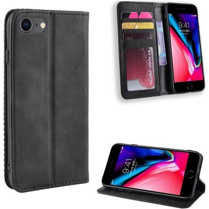 Mobigear Sensation iPhone SE (2020) Hoesje Bookcase Portemonnee - Zwart