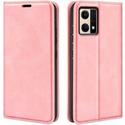 Mobigear Retro Slim OPPO Reno 7 4G Hoesje Bookcase Portemonnee - Roze