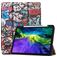 Mobigear Tri-Fold Gel iPad Pro 11 Inch (2018) Hoes TPU,Kunstleer Bookcase + Stylus Houder - Graffiti