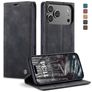 CaseMe 013 iPhone 17 Pro Hoesje Bookcase Portemonnee - Zwart