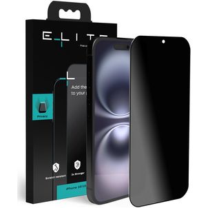 Elite iPhone 16 Glazen Screenprotector Privacy - Case Friendly - Zwart