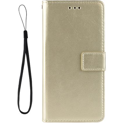 Mobigear Wallet LG K51s Hoesje Bookcase Portemonnee - Goud