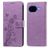 Mobigear Flowers Google Pixel 10a Hoesje Bookcase Portemonnee - Paars