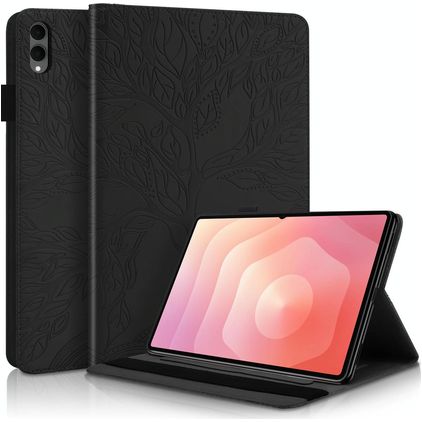 Mobigear Tree Samsung Galaxy Tab S11 Ultra Hoes Bookcase + Stylus Houder - Zwart