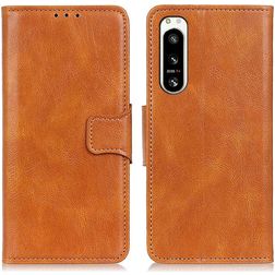 Mobigear Classy Sony Xperia 5 IV Hoesje Bookcase Portemonnee - Cognac