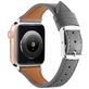 Mobigear Napoli Leren Apple Watch Bandje Gespsluiting - 49/46/45/44 mm - Grijs