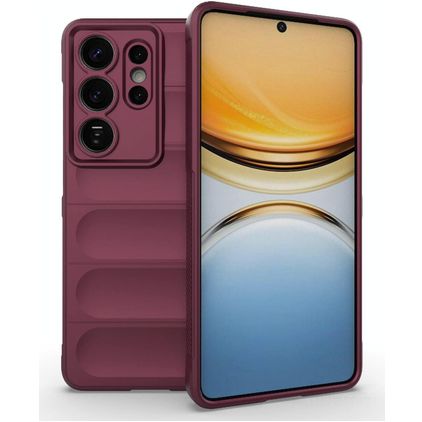 Mobigear Bumpy Samsung Galaxy S26 Ultra Hoesje Flexibel TPU Backcover - Wine Red