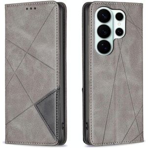 Mobigear Rhombus Slim Samsung Galaxy S26 Ultra Hoesje Bookcase - Grijs