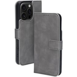 Mobiparts Classic Wallet MagSafe iPhone 16 Pro MagSafe Hoesje Bookcase Portemonnee - Granite Grey