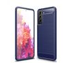 Mobigear Brushed Slim Samsung Galaxy S21 FE Hoesje Flexibel TPU Backcover - Blauw