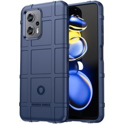 Mobigear Rugged Shield POCO X4 GT Hoesje Flexibel TPU Backcover Shockproof - Blauw