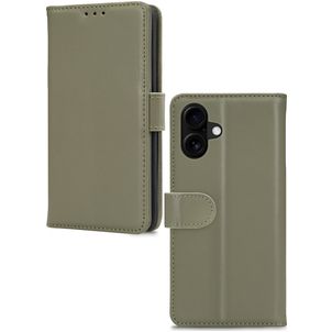 Mobilize Premium Gelly iPhone 16 Plus Hoesje Bookcase Portemonnee - Groen