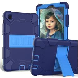 Mobigear ShieldStand Samsung Galaxy Tab A7 Lite Hoes Hard Kunststof,Siliconen Backcover + Standaard - Blauw