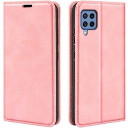 Mobigear Retro Slim Samsung Galaxy M22 Hoesje Bookcase Portemonnee - Roze