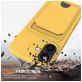 Mobigear Lanyard Card iPhone 17 Siliconen Hoesje met koord en Pasjeshouder - Geel