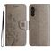 Mobigear Flowers Samsung Galaxy A36 Hoesje Bookcase Portemonnee - Grijs