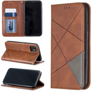 Mobigear Rhombus Slim iPhone 11 Hoesje Bookcase - Bruin