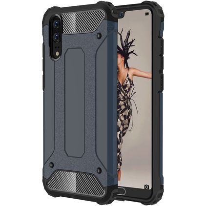 Mobigear Outdoor Huawei P20 Hoesje Hardcase Backcover Shockproof - Marineblauw