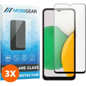 Mobigear Premium Samsung Galaxy A14 Glazen Screenprotector - Case Friendly - Zwart (3-Pack)