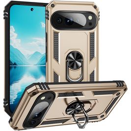 Mobigear Armor Ring Google Pixel 10 Pro XL Hoesje Hardcase Backcover Shockproof met Ringhouder - Goud