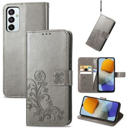 Mobigear Clover Samsung Galaxy M23 Hoesje Bookcase Portemonnee - Grijs