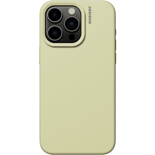 Nudient Base iPhone 15 Pro Max Siliconen Hoesje Backcover - Pale Yellow