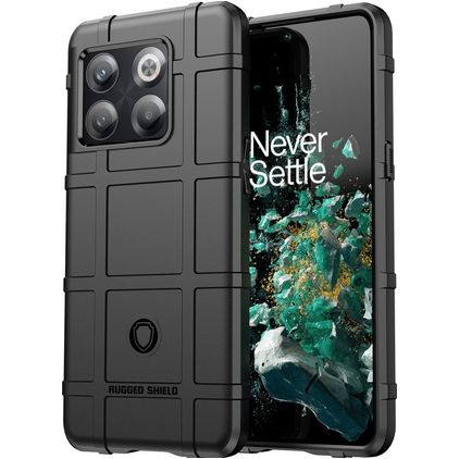 Mobigear Rugged Shield OnePlus 10T Hoesje Flexibel TPU Backcover Shockproof - Zwart
