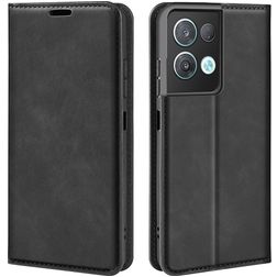 Mobigear Retro Slim OPPO Reno 8 Pro 5G Hoesje Bookcase Portemonnee - Zwart