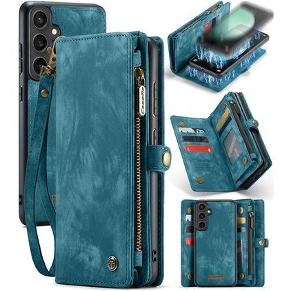 CaseMe 008 Samsung Galaxy S23 FE Hoesje Uitneembare 2in1 Bookcase Portemonnee - Blauw